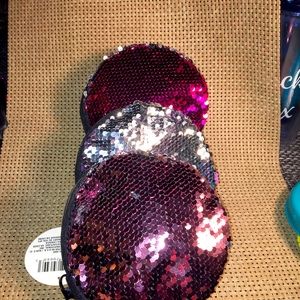 Set of Three Circular Sequined Pink Bags 3/$10